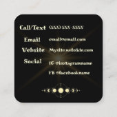 Carte De Visite Carré Lune céleste Gold Minimal (Dos)