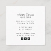 Carte De Visite Carré Lune de soleil céleste mystique (Dos)