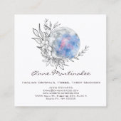 Carte De Visite Carré Lune florale (Dos)