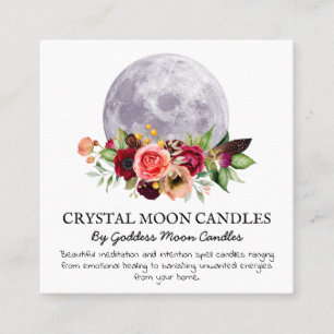 Carte De Visite Carré Lune Intention Candle Spell
