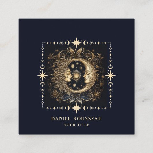 Carte De Visite Carré Lune mystique céleste (Devant)