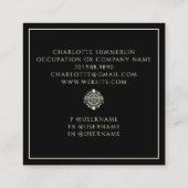 Carte De Visite Carré Lunes célestes noires (Dos)