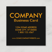 Carte De Visite Carré lunettes de soleil la nuit (Dos)