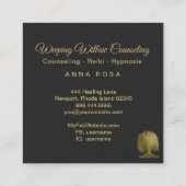 Carte De Visite Carré *~* L'Univers cosmique de l'or du Willow Tree plum (Dos)