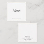 Carte De Visite Carré Lux simple (Devant / Derrière)