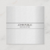 Carte De Visite Carré Luxe épais d'avocat professionnel moderne de (Devant)