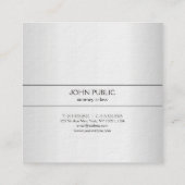 Carte De Visite Carré Luxe épais d'avocat professionnel moderne de (Dos)