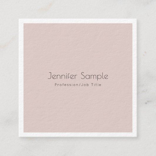 Carte De Visite Carré Luxe fascinant moderne élégant de conception à la (Devant)