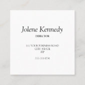 Carte De Visite Carré Luxe Faux Or Rustique Élégant Moderne Minimal (Dos)