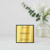 Carte De Visite Carré Luxe Gold Elegant Custom Modern Modèle (Debout devant)