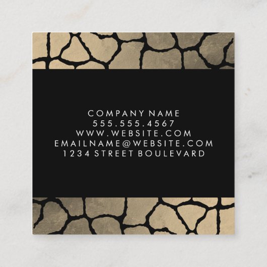 Carte De Visite Carré Luxe Motif (Dos)