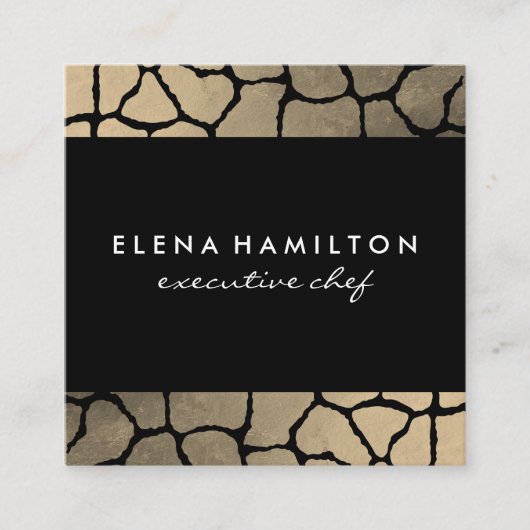 Carte De Visite Carré Luxe Motif (Devant)