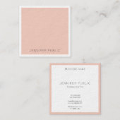 Carte De Visite Carré Luxe Premium Épais Moderne Élégant Modèle (Devant / Derrière)