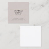 Carte De Visite Carré Luxe simple créatif de conception à la mode de (Devant / Derrière)