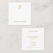 Carte De Visite Carré Luxe simple futé de monogramme moderne créatif (Devant / Derrière)