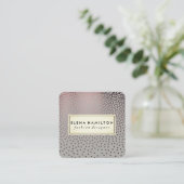 Carte De Visite Carré Luxe Speckled Motif (Debout devant)