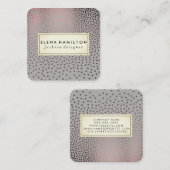 Carte De Visite Carré Luxe Speckled Motif (Devant / Derrière)