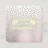 Carte De Visite Carré Luxe Speckled Motif (Dos)