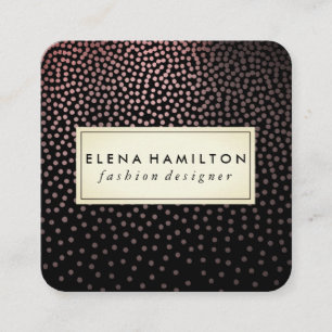 Carte De Visite Carré Luxe Speckled Motif