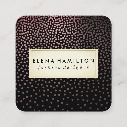 Carte De Visite Carré Luxe Speckled Motif (Devant)