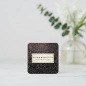 Carte De Visite Carré Luxe Speckled Motif (Debout devant)
