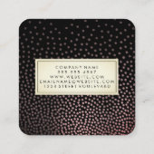 Carte De Visite Carré Luxe Speckled Motif (Dos)