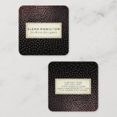 Carte De Visite Carré Luxe Speckled Motif (Devant / Derrière)