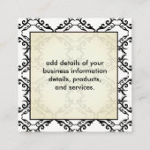 Carte De Visite Carré Luxueux Motif (Dos)