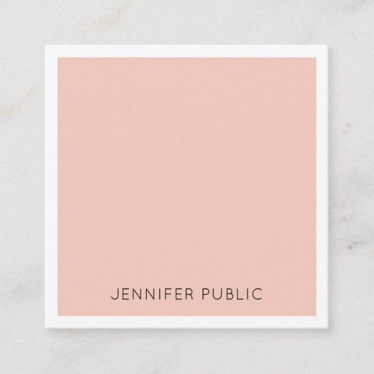 Carte De Visite Carré Luxueux Premium Silk Moderne Élégant Modèle (Devant)