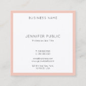 Carte De Visite Carré Luxueux Premium Silk Moderne Élégant Modèle (Dos)