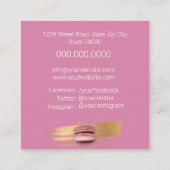 Carte De Visite Carré Macarons et desserts parisiens (Dos)