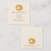 Carte De Visite Carré Machine à bijoux à brosse à Parties scintillant d' (Devant / Derrière)