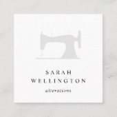 Carte De Visite Carré Machine à coudre | Altérations des tailles Seamstr (Devant)