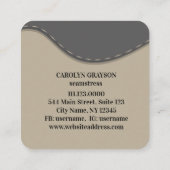 Carte De Visite Carré Machine à coudre moderne Seamstress ou sur mesure (Dos)