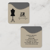 Carte De Visite Carré Machine à coudre moderne Seamstress ou sur mesure (Devant / Derrière)