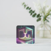 Carte De Visite Carré machine d'impression 3D (Debout devant)