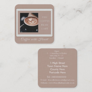 Carte De Visite Carré Magasin de café artisanal