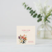 Carte De Visite Carré Magasin de fleuriste Lys (Debout devant)