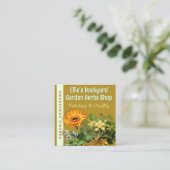 Carte De Visite Carré Magasin d'herbes à deux côtés (Debout devant)