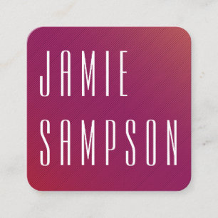 Carte De Visite Carré Magenta chic minimaliste