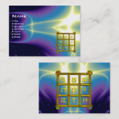 Carte De Visite CARRÉ MAGIC 33, bleu violet (Devant / Derrière)