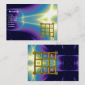 Carte De Visite CARRÉ MAGIC 33, bleu violet (Devant / Derrière)