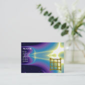 Carte De Visite CARRÉ MAGIC 33, bleu violet (Debout devant)