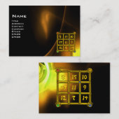 Carte De Visite CARRÉ MAGIC 33, Jaune Brown Noir (Devant / Derrière)