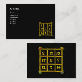 Carte De Visite CARRÉ MAGIC 33, Noir (Devant / Derrière)