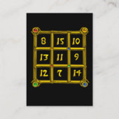 Carte De Visite CARRÉ MAGIC 33, noir et ivoire (Dos)