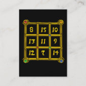 Carte De Visite CARRÉ MAGIC 33, Papier noir et Pearl (Dos)