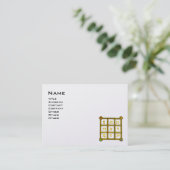 Carte De Visite CARRÉ MAGIC 33, Papier perle noir et blanc (Debout devant)