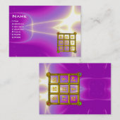 Carte De Visite CARRÉ MAGIC 33, Rose, Violet Violet (Devant / Derrière)
