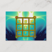 Carte De Visite CARRÉ MAGIC 33, Turquase Bleue, Papier perle (Dos)